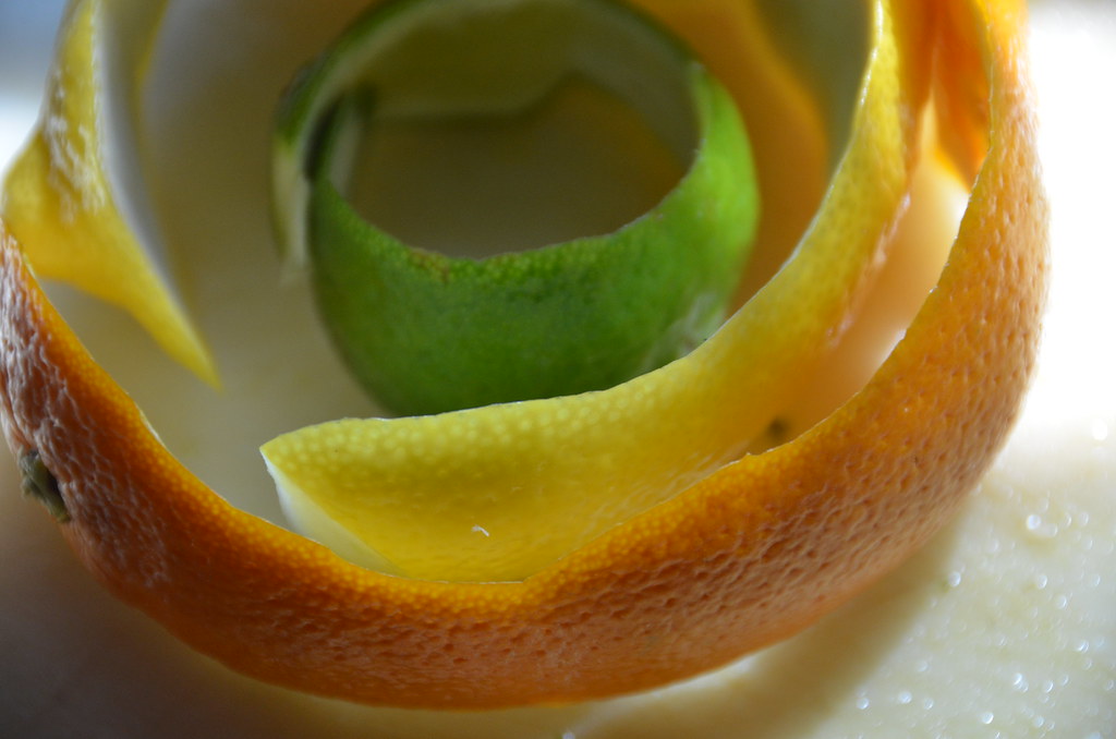 Fresh Seville orange peel used in CitrusBurn